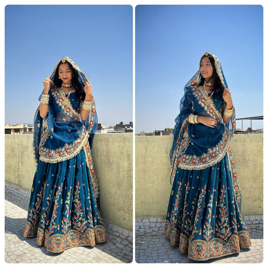 Elegant Faux Georgette Lehenga with Thread & Sequin Work