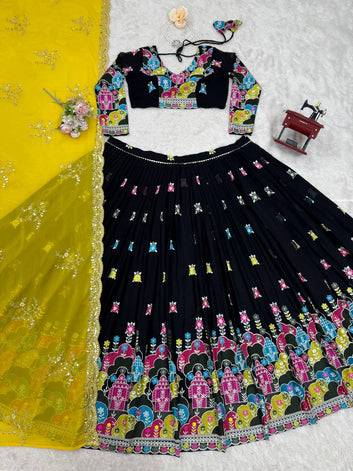 Festive Wear Lehenga in Faux Georgette Heavy Flair with Cancan