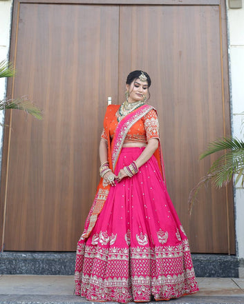 Wedding Ready Georgette Lehenga  Full Stitch  Heavy Flair
