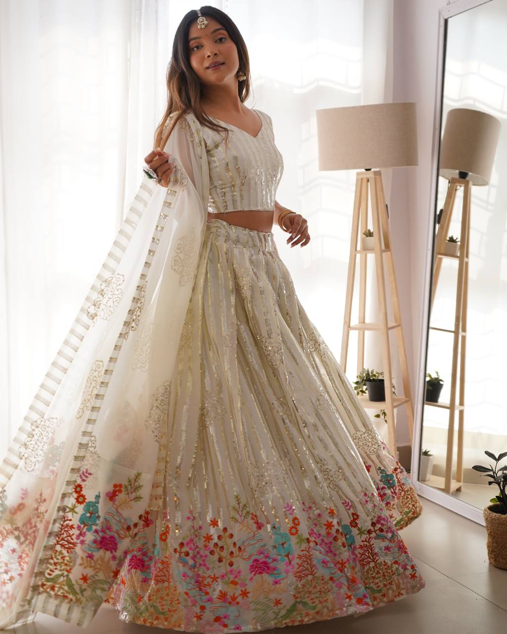 Lehenga Goals  Faux Georgette Beauty with Canvas Patta & Cancan Power