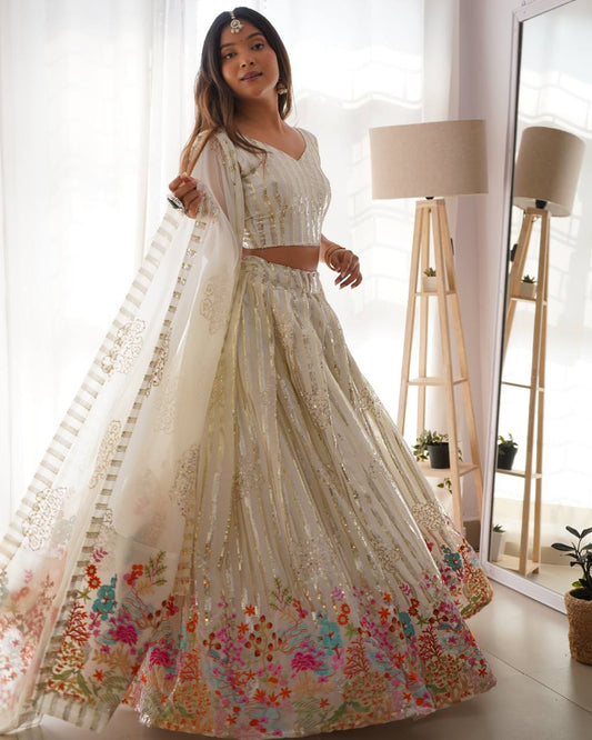 Lehenga Goals  Faux Georgette Beauty with Canvas Patta & Cancan Power