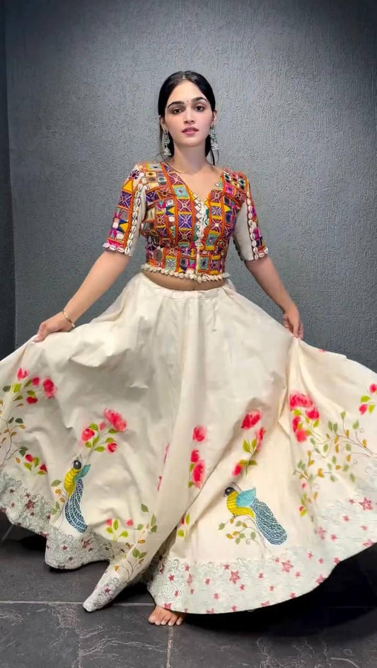 Reyon Lehenga with Real Mirror Vibes & Digital Drama