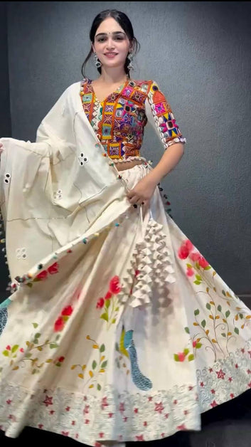Reyon Lehenga with Real Mirror Vibes & Digital Drama