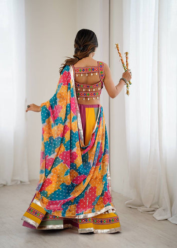 Heavy Rayon Lehenga with Real Mirror Embellishment
