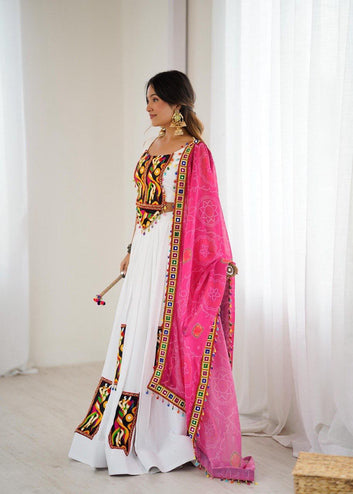 Gamthi Threadwork Lehenga with Canvas Flair