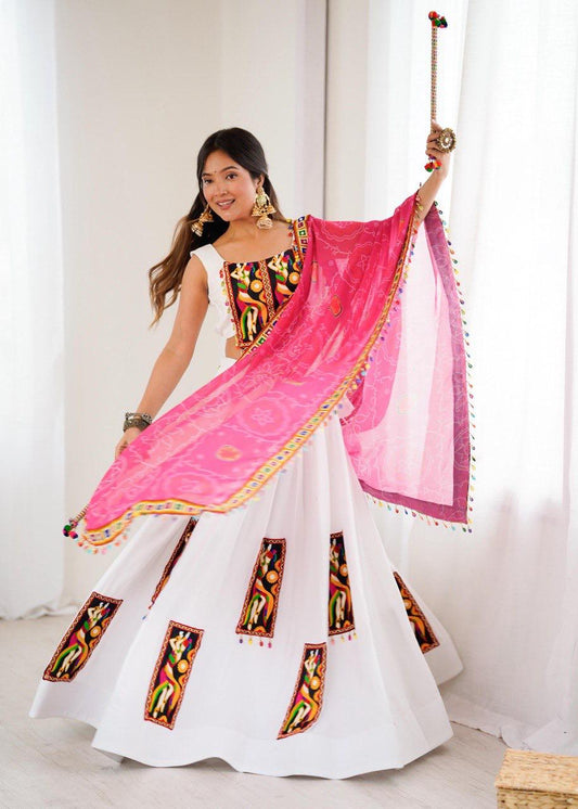 Gamthi Threadwork Lehenga with Canvas Flair