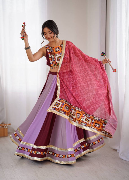Navratri special Full-Stitched Lehenga with Real Mirror Work Grand Flair & Festive Glam