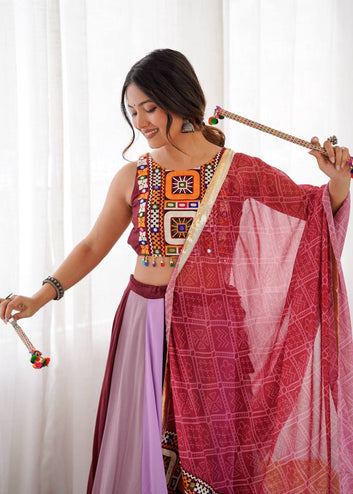 Navratri special Full-Stitched Lehenga with Real Mirror Work Grand Flair & Festive Glam